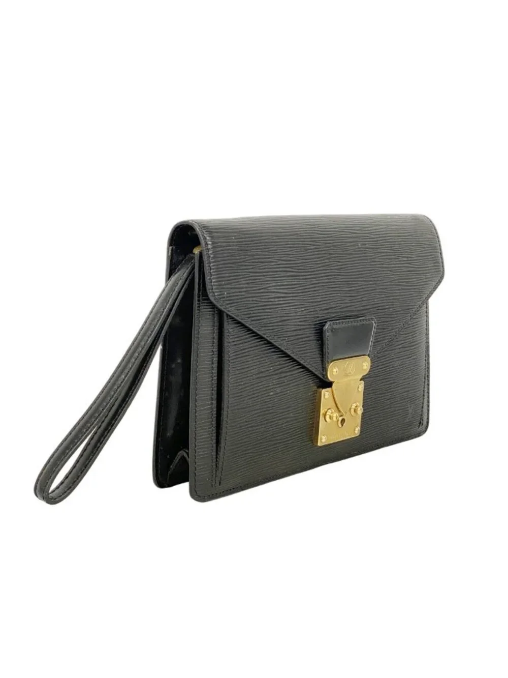 Louis Vuitton Clutch Epi Series Dragonne Noir